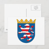 Carte postale Hessen Coat d'armoiries (Devant / Derrière)
