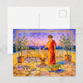 Carte Postale Hestia Lighting a Sacred Fire on Terrace with Oliv (Devant / Derrière)