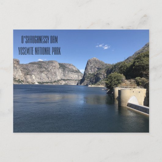 Carte Postale Hetch Barrage O'Shaughnessy de Hetchy à Yosemite (Devant)