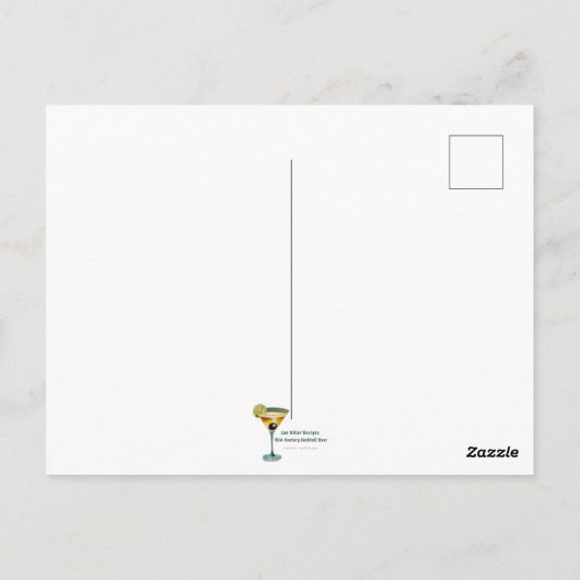 Carte Postale Heure Cocktail Mi-Siècle - Nouvel An (Dos)