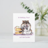 Carte postale Heure d'anniversaire (Hamster) (Debout devant)