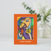 Carte Postale Heure de la brûlure sur orange - Temps des pièces (Debout devant)