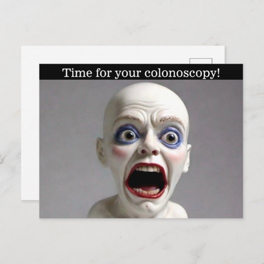 Carte Postale Heure de la coloscopie (Devant / Derrière)