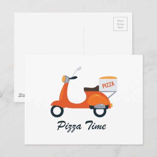 Carte Postale Heure de la pizza (Devant / Derrière)