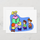 Carte Postale Heure de l'étude en classe (Devant / Derrière)