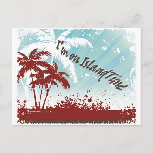 Carte Postale Heure de l'île (Devant)