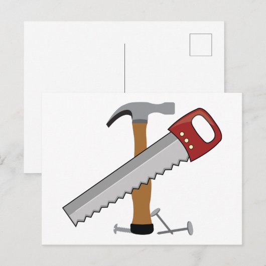 Carte Postale Heure de l'outil (Devant / Derrière)