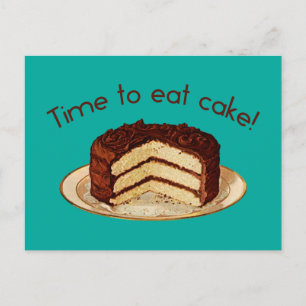 Carte Postale Heure de manger le gâteau