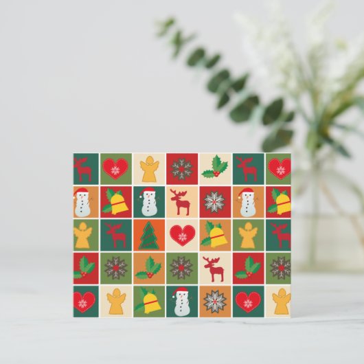 carte postale heure de noël (Debout devant)