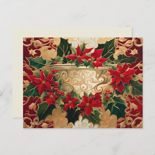 carte postale heure de noël (Devant / Derrière)