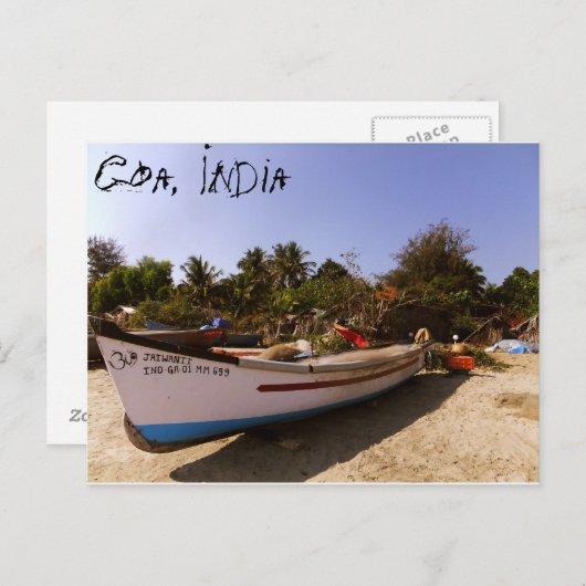 Carte Postale Heure de plage indienne (Devant / Derrière)