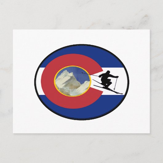 CARTE POSTALE HEURE DE SKI DE COLORADO (Devant)