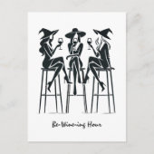 Carte Postale Heure de vin, Soirée des sorcières élégantes, Mode (Devant)