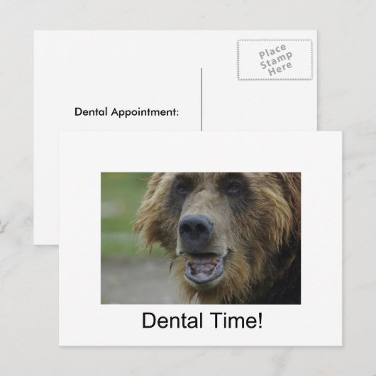 Carte Postale Heure dentaire ! (Devant / Derrière)