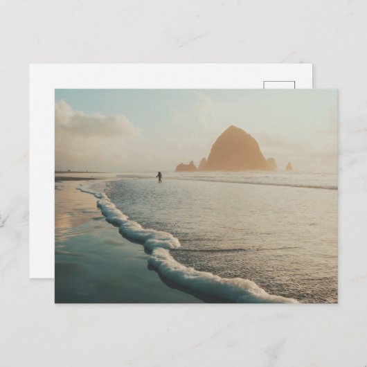 Carte Postale Heure d'or à Cannon Beach (Devant / Derrière)