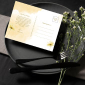 Carte Postale Heure dorée Grâce et photo de mariage floral Merci