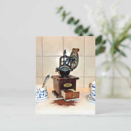 Carte Postale heure du café (Debout devant)