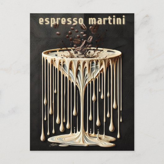 Carte Postale Heure du cocktail Espresso Martini (Devant)