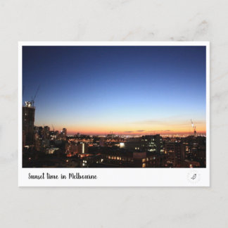 Carte Postale Heure du coucher du soleil à Melbourne