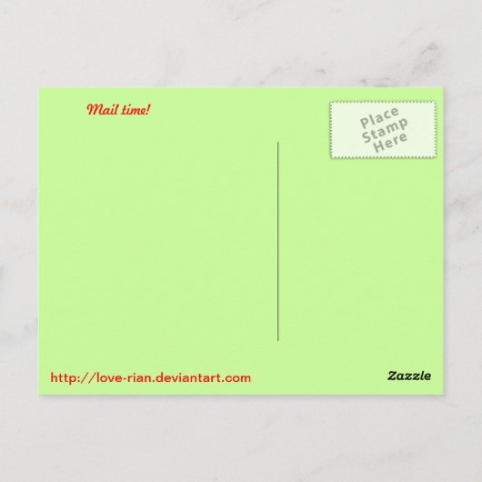 Carte Postale Heure du courrier ! (Dos)