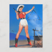 Carte Postale Heure du dîner de la fille (Devant)