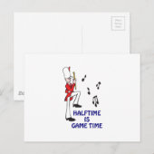 CARTE POSTALE HEURE DU JEU À MI-TEMPS (Devant / Derrière)