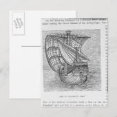 Carte Postale Heure du navire de Columbus (Devant / Derrière)