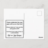 Carte Postale Heure du père occidental et Nouvel An du bébé (Dos)