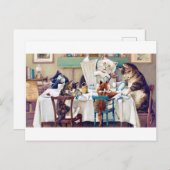 Carte Postale Heure du petit-déjeuner de chat, Louis Wain (Devant / Derrière)