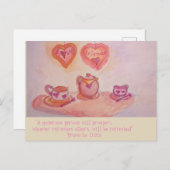 Carte Postale heure du thé (Devant / Derrière)