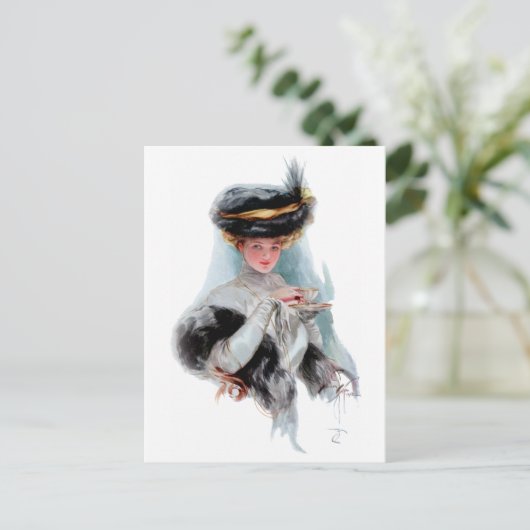 Carte Postale Heure du thé (Debout devant)