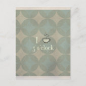 Carte Postale heure du thé - 17 heures (Devant)