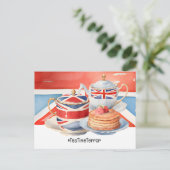 Carte Postale Heure du thé à Londres (Debout devant)