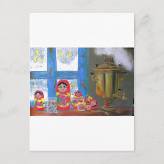 Carte Postale heure du thé russe