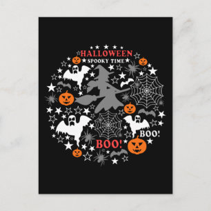 Carte Postale Heure Éffrayante Halloween