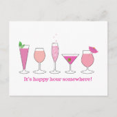 Carte Postale heure heureuse (Devant)