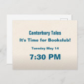 Carte Postale Heure pour Bookclub (Devant / Derrière)