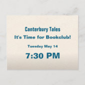 Carte Postale Heure pour Bookclub (Devant)