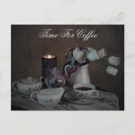 Carte postale Heure pour café (Devant)