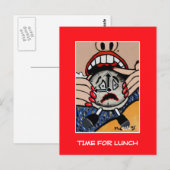 Carte Postale Heure Pour Le Déjeuner - Heure Pièces (Devant / Derrière)