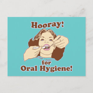 Carte Postale Heure pour l'hygiène bucco
