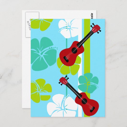 Carte Postale Heure Ukulele ! (Devant / Derrière)