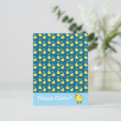 Carte postale heureuse de Pâques de petits canards (Debout devant)