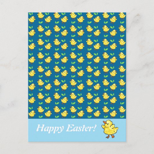 Carte postale heureuse de Pâques de petits canards (Devant)