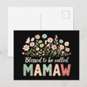 Carte Postale Heureuse d'être appelée Mamaw (Devant / Derrière)