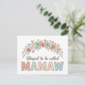 Carte Postale Heureuse d'être appelée Mamaw (Debout devant)