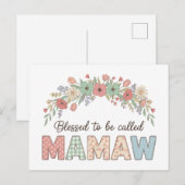 Carte Postale Heureuse d'être appelée Mamaw (Devant / Derrière)