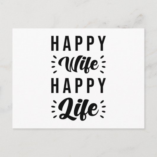 Carte Postale Heureuse Femme Heureuse Vie (Devant)