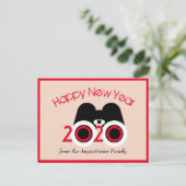 Carte Postale HEUREUSE NOUVELLE ANNÉE 2020 Vision Customisée sai (Debout devant)