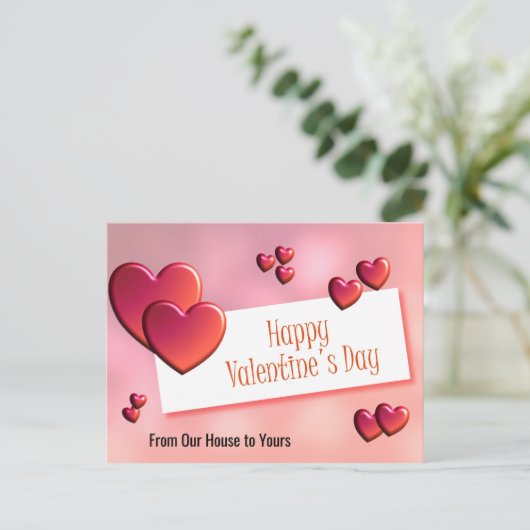 Carte postale Heureuse Sainte-Valentin (Debout devant)